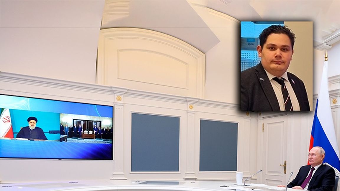 Irans president i samtal med Rysslands i onsdags. Dagens debattör Armin Firouzbakhsh vill skrota Iranavtalet. Foto: Mikhail Klimentyev/AP/TT / Privat