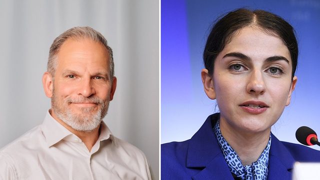 Daniel Färm och Romina Pourmokhtari. Foto: Skärmdump/Facebook, European Union