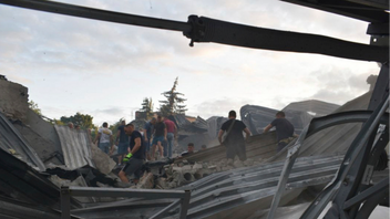 Restaurangen i Kramatorsk. Foto: National Police of Ukraine/AP/TT