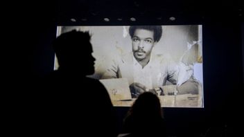 Bild på ett uppmärksammande av Dawit Isaaks 20:e år i eritreanskt fångenskap under invigningen av Bokmässan i Göteborg 2021. Foto: Adam Ihse/TT