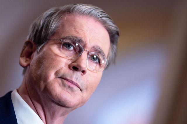 USA:s finansminister Scott Bessent ska träffa kinesiska motparter för tullsamtal i Stockholm. Arkivbild. Foto: J. Scott Applewhite AP/TT