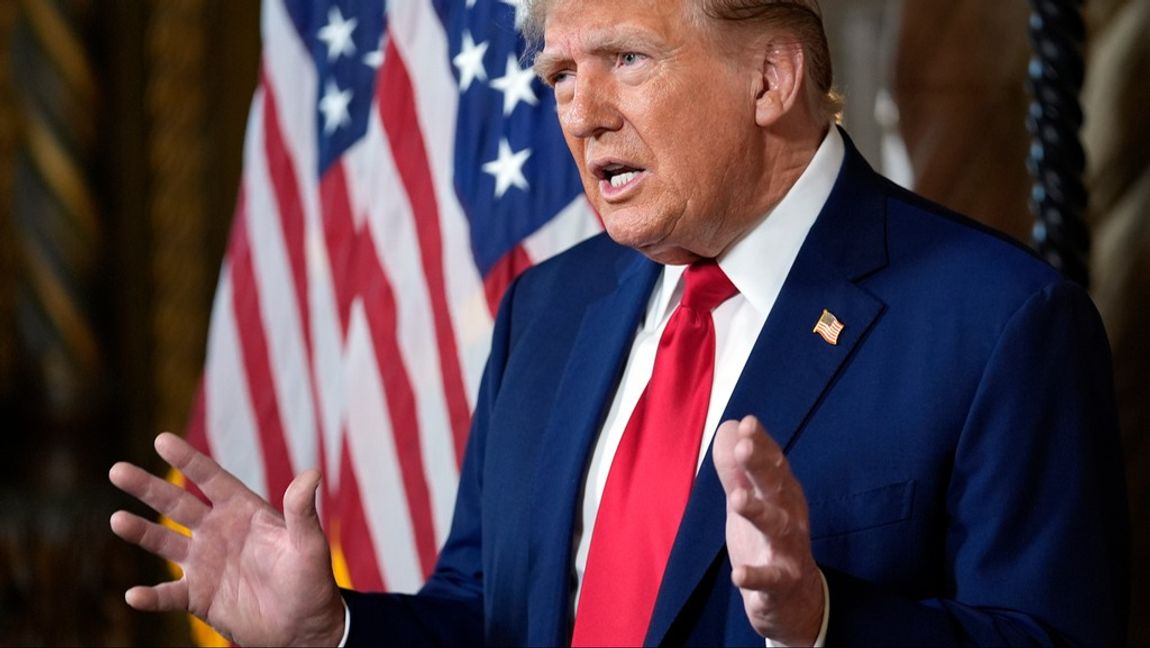 Republikanen och expresidenten Donald Trump fotograferad i sin bostad Mar-a-Lago i Florida. Foto: REBECCA BLACKWELL/AP/TT