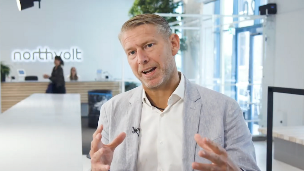 Peter Carlsson, grundare och före detta vd på Northvolt. Foto: Skärmdump/YouTube