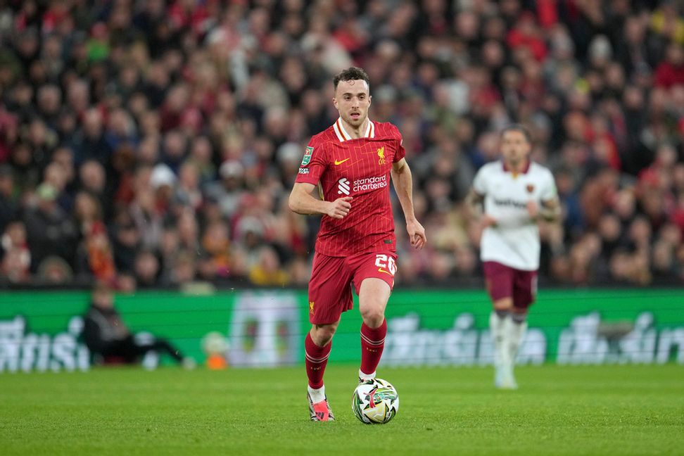 Liverpool-spelaren Diogo Jota har avlidit. Arkivbild. Foto: Jon Super/AP/TT