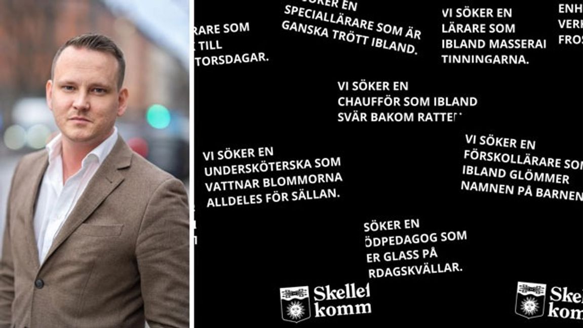 Philip Syrén, slöseriombudsmannen och Skellefteås kampanj.  Foto: Skattebetalarnas förening/Pressbild från Skellefteå Kommun.