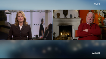 Nike Nylander och Leif Mannerström. Foto: Skärmdump SVT Play