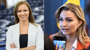 Europaparlamentariker Sara Skyttedal (KD) och partiledare Ebba Busch (KD). Foto: Fredrik Persson/TT/Claudio Bresciani/TT