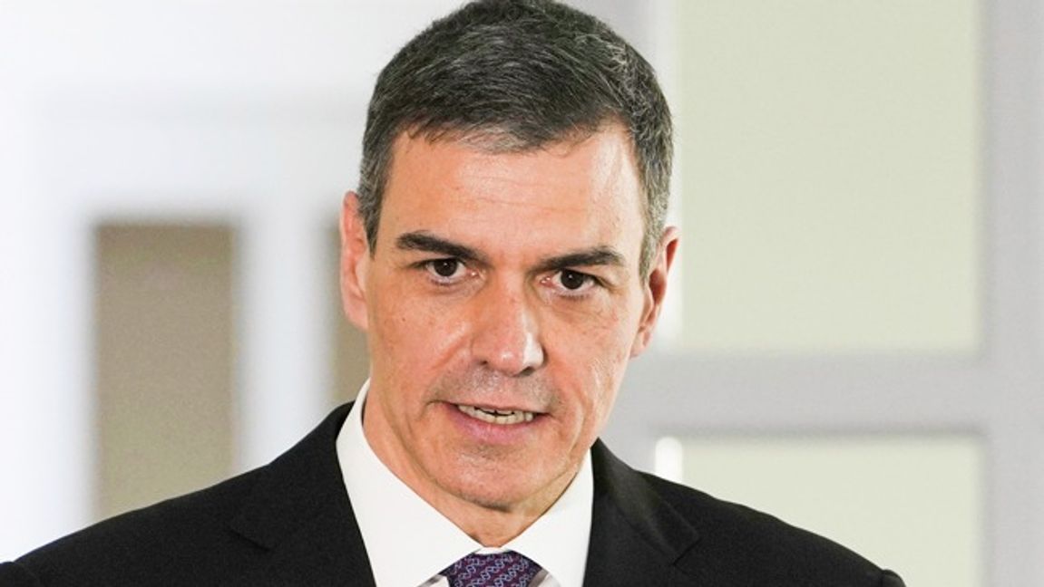 Premiärminister Pedro Sanchéz skakas av en korruptionsskandal. Foto: AP