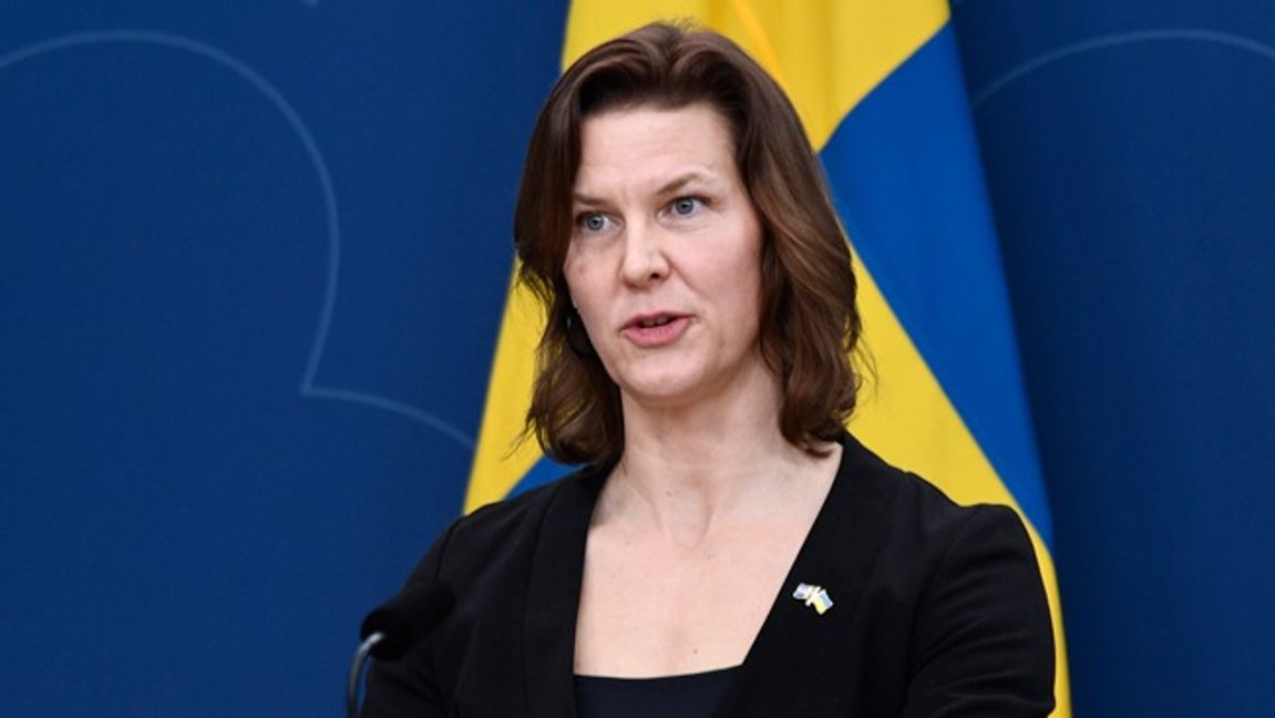 Jämställdhetsminister Nina Larsson (L). Foto: Lars Schröder/TT.