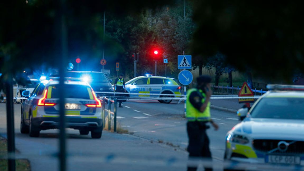 Polisavspärrningar i Linköping. Foto: Magnus Andersson/ TT