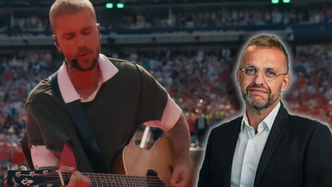 Justin Biebers halvtidsframträdande under VM-finalen blev startskottet för en krönika om nåd, skuld och den andra chansen. Foto: FIFA/YouTube/Privat