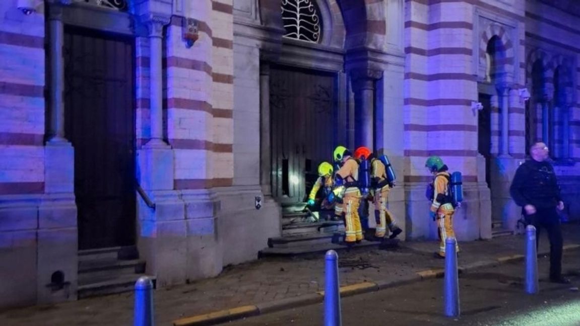 Synagogan på Rue Léon Frédéricq i Liège. Foto: Skämdump/X