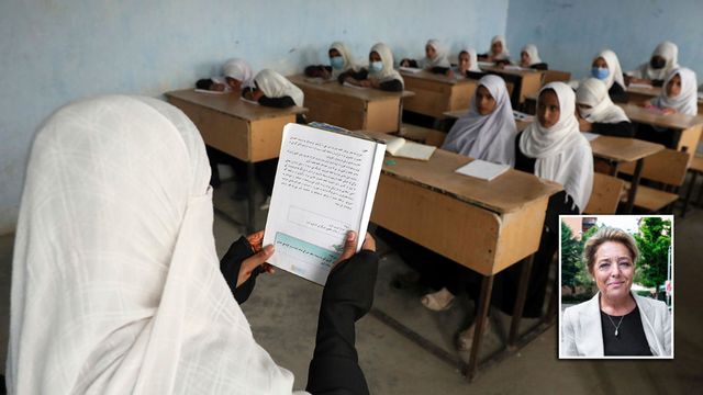 FN-toppen Yasmine Sherif varnar för att flickor gifts bort. Foto: AP/TT (infälld: Ali Lorestani/TT).