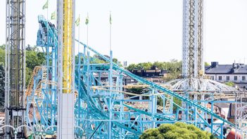 Berg- och dalbanan Jetline på Gröna Lund. Foto: Stefan Jerrevång/TT