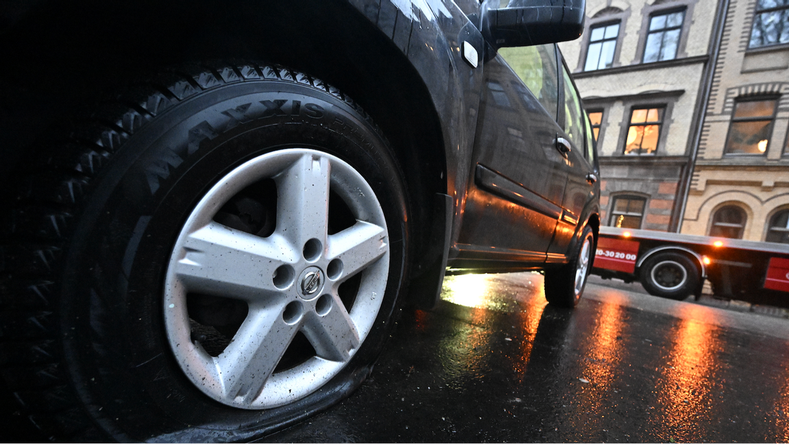 Genrebild. En grupp aktivister gick runt och punkterade bilar i Köpenhamn på onsdagsnatten. Foto: Johan Nilsson/TT