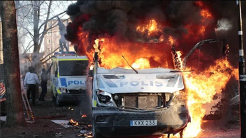 Påskkravallerna. Foto: Skärmdump/X