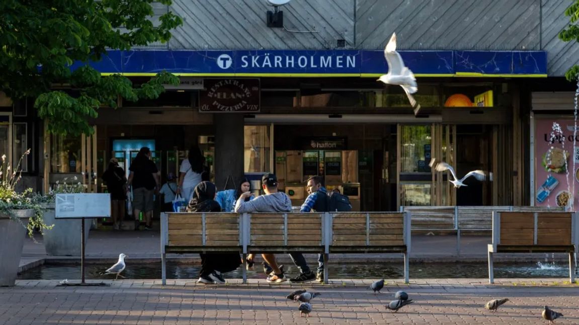 Från Skärholmens centrum Foto: Pär Bäckström/TT