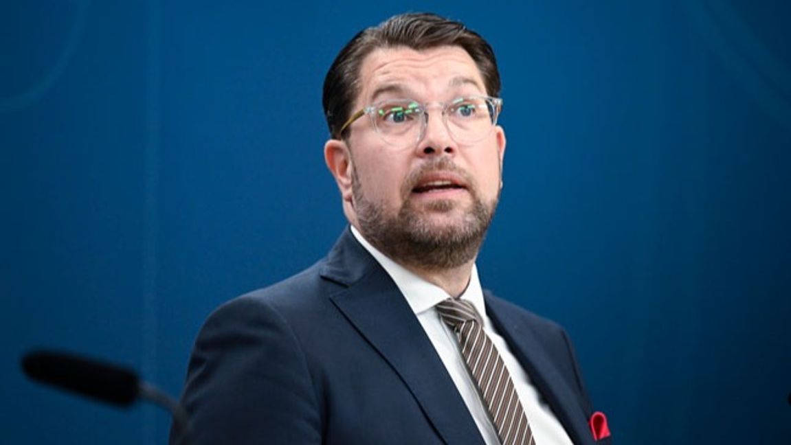 Jimmie Åkesson (SD). Foto: Fredrik Sandberg/TT.
