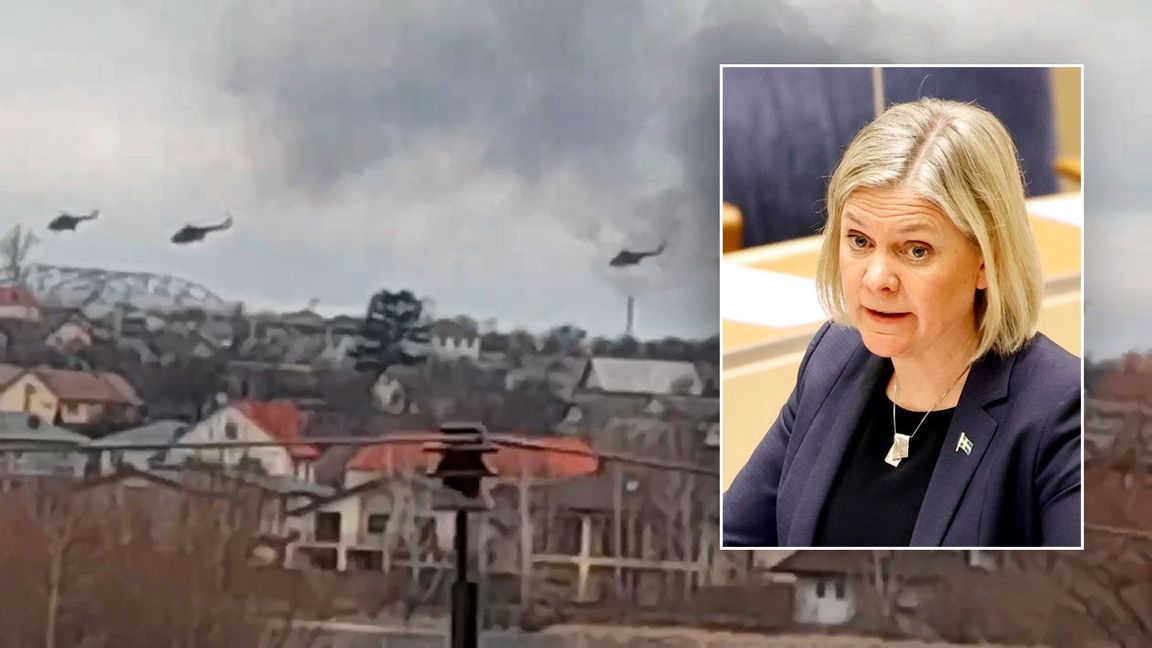 Statsminister Magdalena Andersson (S) hänvisar till praxis för att neka vapen till Ukraina. Just nu pågår en rysk invasion i Ukraina. Foto: Stefan Jerrevång/TT/AP