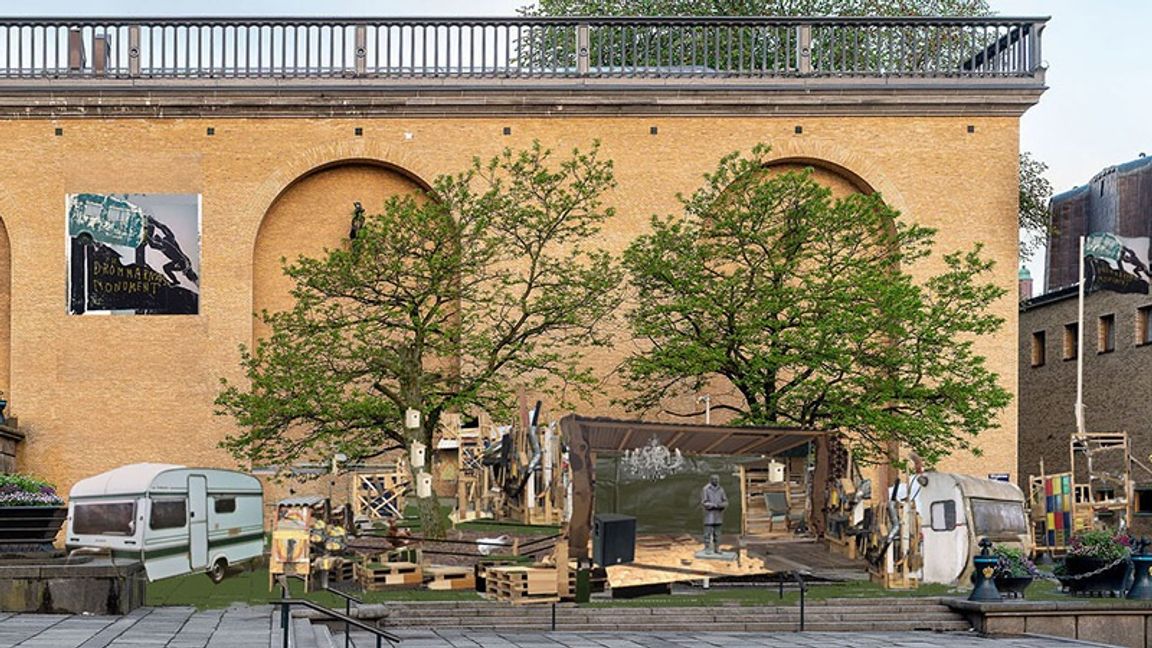 ”Drömmarnas Monument”. Foto: Hendrik Zeitler, Bildcollage: Stefan Karlsson