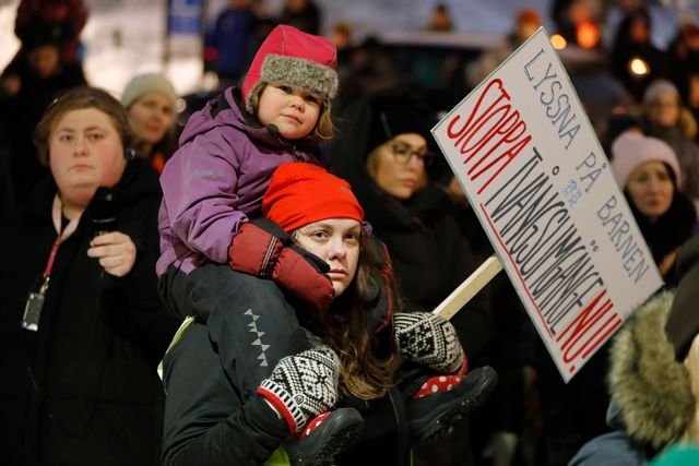Efter mordet på den åttaårige pojken genomfördes en ljusmanifestation i Luleå. Arkivbild. Foto: Pär Bäckström/TT