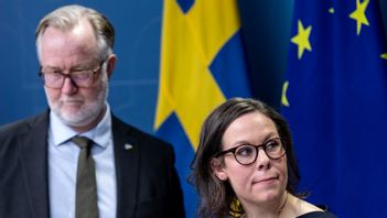 Arbetsmarknadsminister Johan Pehrson (L) och migrationsminister Maria Malmer Stenergard. Arkivbild. Foto: Christine Olsson/TT