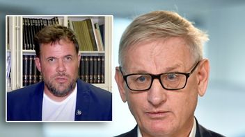 Jonathan Conricus, left, dismantles Carl Bildt’s take on Iran. Photo: Jessica Gow/TT