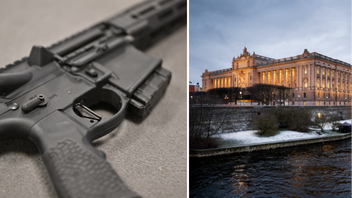 Den planerade riksdagsdebatten om AR-vapen ställs in efter att justitieutskottet dragit tillbaka sitt betänkande om halvautomatiska gevär. Foto: Mikael Fritzon/Christine Olsson/TT