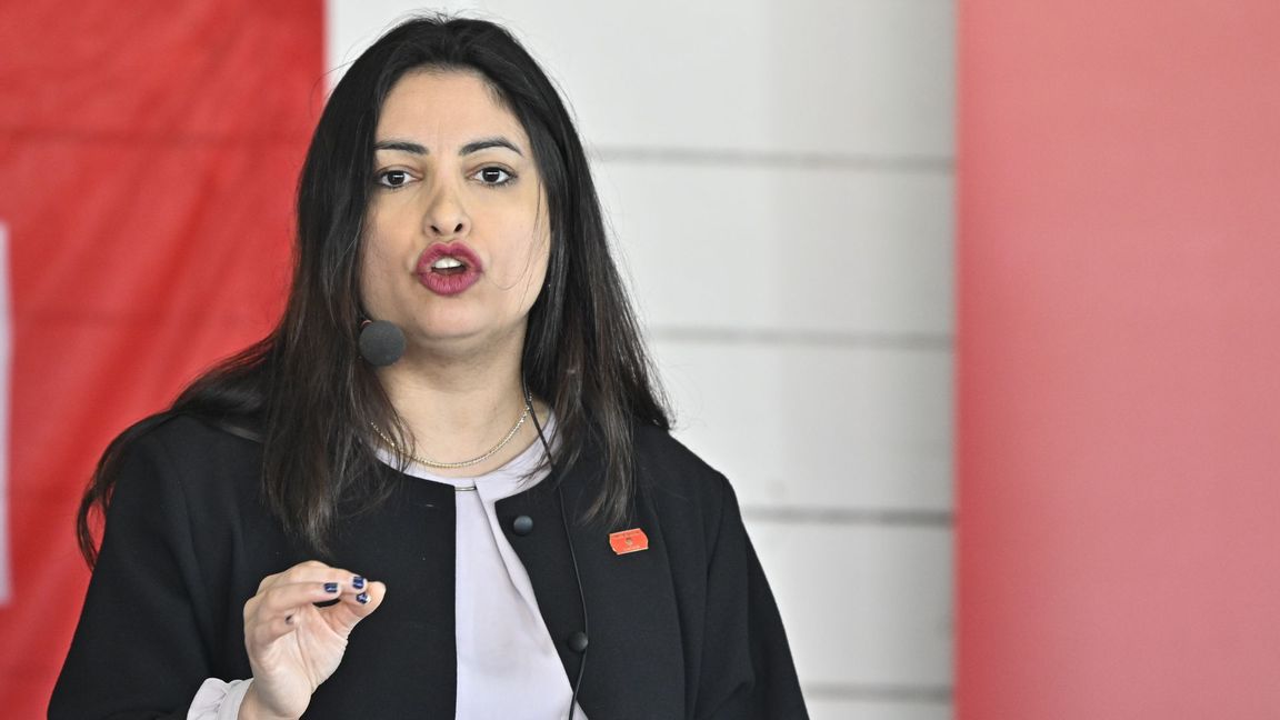Vänsterpartiets partiledare Nooshi Dadgostar (V). Foto: Mikael Fritzon/TT