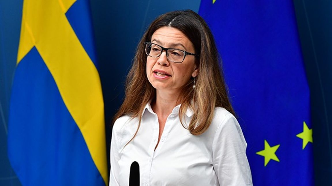 Helena Lindahl röstade som enda centerpartist nej till Stefan Löfven vid statsministeromröstningen 2019. Foto: Jonas Ekströmer/TT.