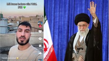 Tahe Mahmoud sörjer ayatollah Ali Khameneis död på Tiktok. Foto: Skärmdump Tiktok/Mahmoud Hosseini, CC 4.0/Wikimedia Commons