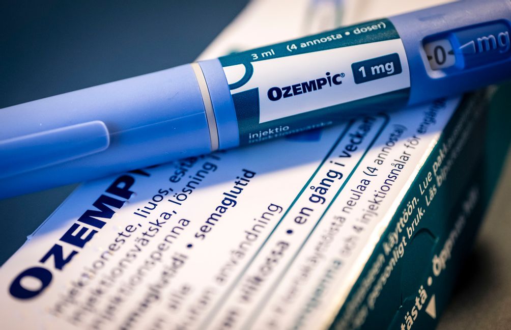 En förpackning med Ozempic injektionsvätska. Ozempic tillverkas av det danska företaget Novo Nordisk. Arkivbild. Foto: Johan Nilsson / TT