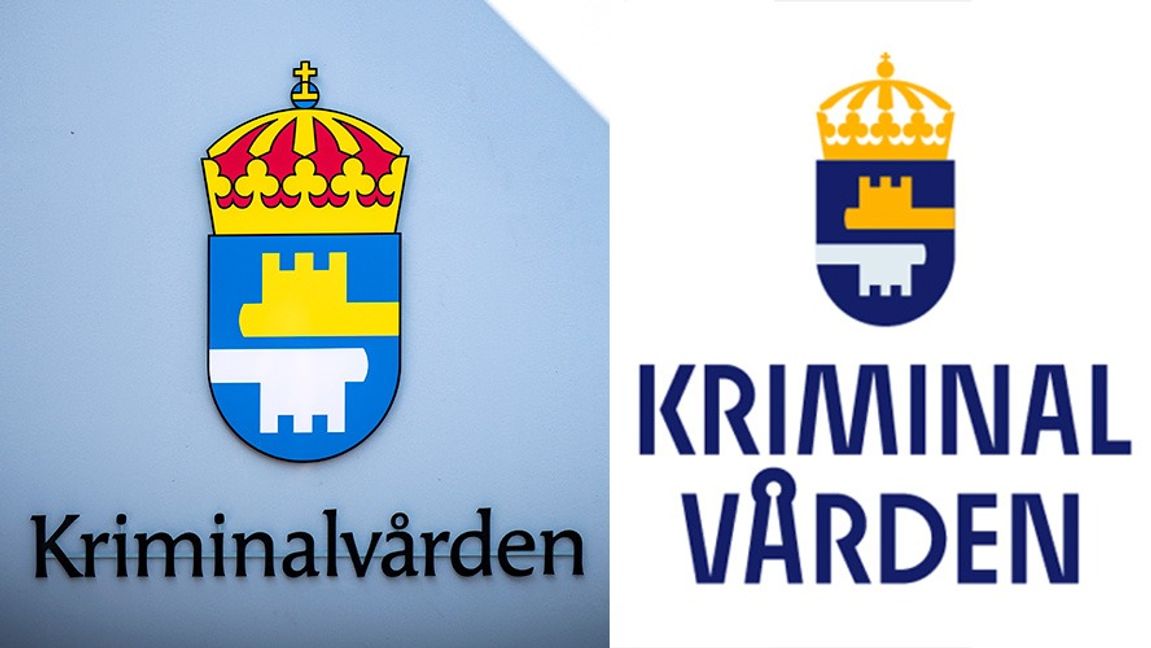 Gamla loggan och den nya. Bild: Johan Nilsson/TT/Kriminalvården