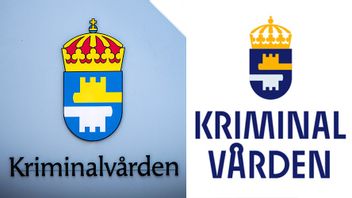 Gamla loggan och den nya. Bild: Johan Nilsson/TT/Kriminalvården