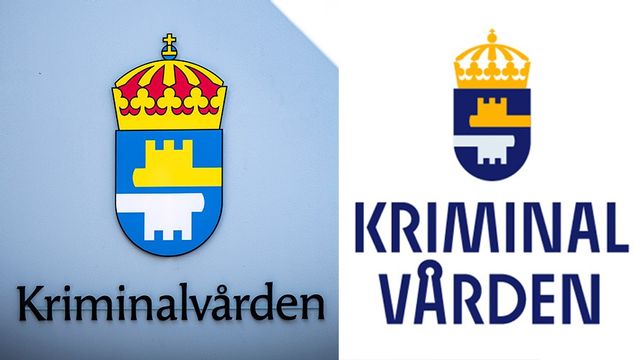 Gamla loggan och den nya. Bild: Johan Nilsson/TT/Kriminalvården