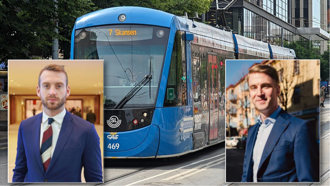 ”Valfläsk”, säger oppositionsregionrådet Axel Conradi (M) om trafikregionrådet Jakop Dalundes (MP) löfte om en ny spårvagnslinje genom norra Stockholm. Foto: AleWi/NickRJD, CC BY-SA 4.0, via Wikimedia Commons / Pressbild/Moderaterna