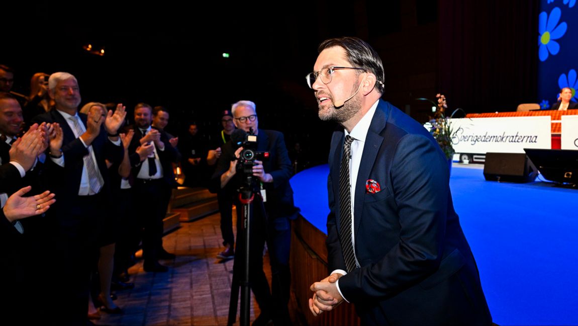 Sverigedemokraternas partiledare Jimmie Åkesson. Anders Wiklund/TT