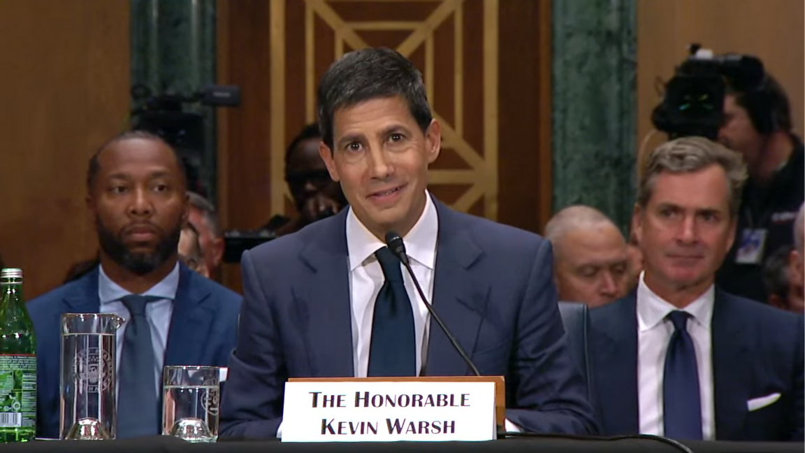 Kevin Warsh. Foto: Faksimil, senatens bankutskott/Youtube