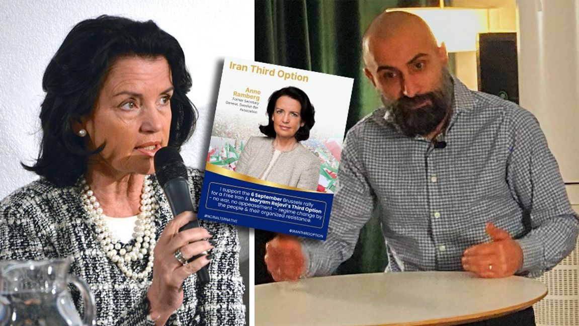 – Om hon inte har tagit pengar i alla fall för det, då är det ju ännu dummare, säger Hanif Bali om Anne Ramberg. Bild: Frankie Fouganthin/CC BY-SA 4.0/Faksimil Facebook/Oliver Dagnå/Bulletin