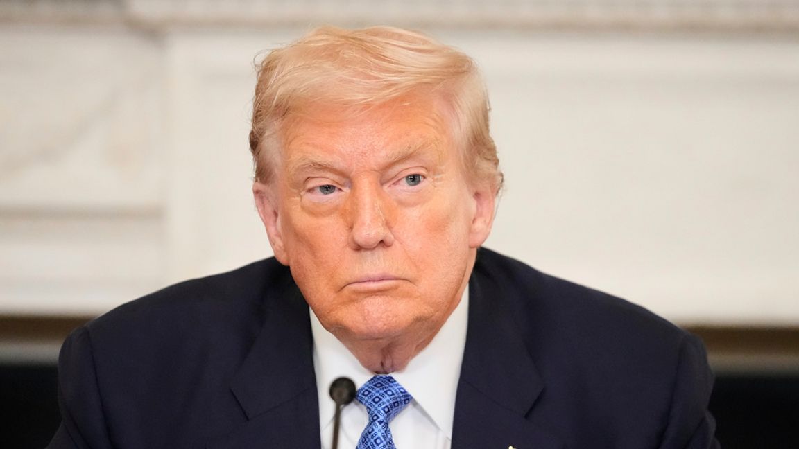 USA:s president Donald Trump. Bilden är tagen den 8 augusti. Mark Schiefelbein/AP/TT