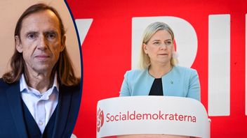 Magdalena Andersson (S) söker mandat för en regering “förankrad i sunt förnuft” förklarade hon i sitt tal i Almedalen. Foto: Christine Olsson/TT