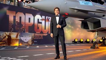 Tom Cruise på premiären för ”Top Gun Macerick” i Storbritannien. Bild: AP Photo/Alberto Pezzali
