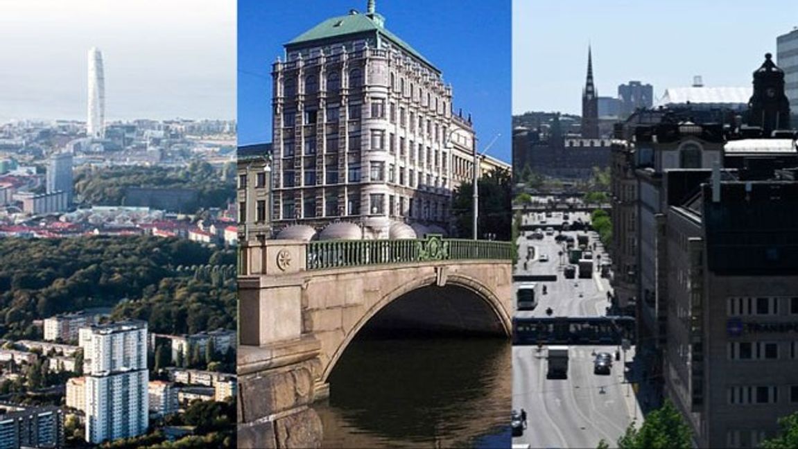 Malmö, Göteborg och Stockholm är med på listan över världens farligaste städer. Foto: David Castor/Harri Blomberg/Fredrik Sandberg/TT.