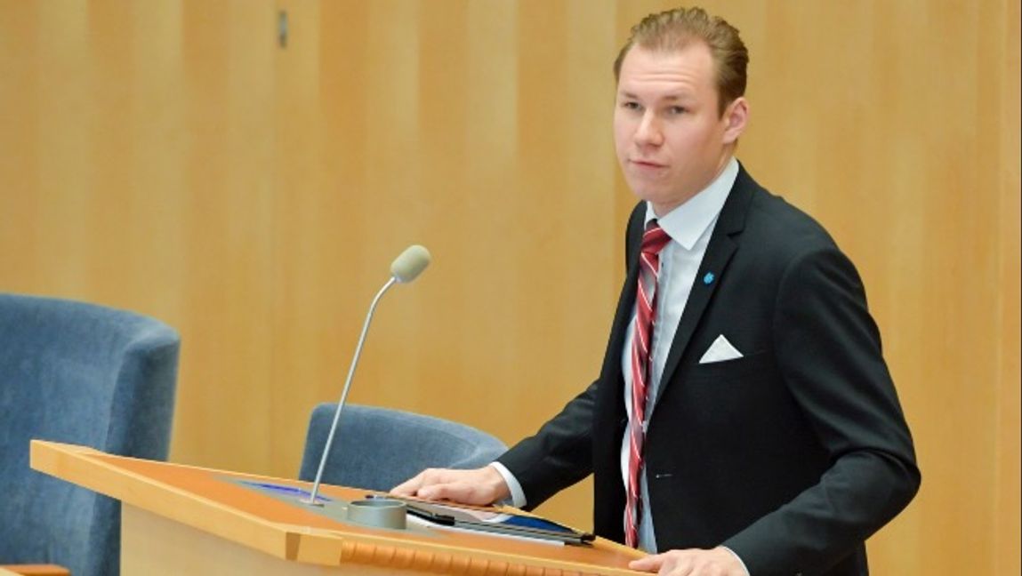 Markus Wiechel, utrikespolitisk talesperson för Sverigedemokraterna. Foto: Jonas Ekströmer / TT