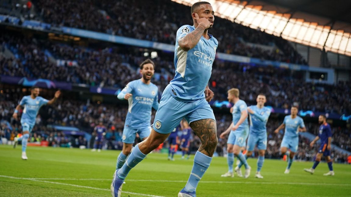 Gabriel Jesus under Champions League semifinal. Foto: Dave Thompson/AP/TT 