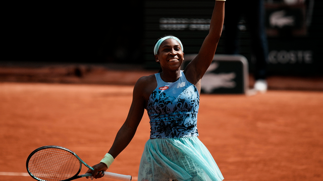  Cori ”Coco” Gauff är klar för semifinal i Franska mästerskapen sedan hon besegrat Sloane Stephens. Foto: Thibault Camus AP/TT 