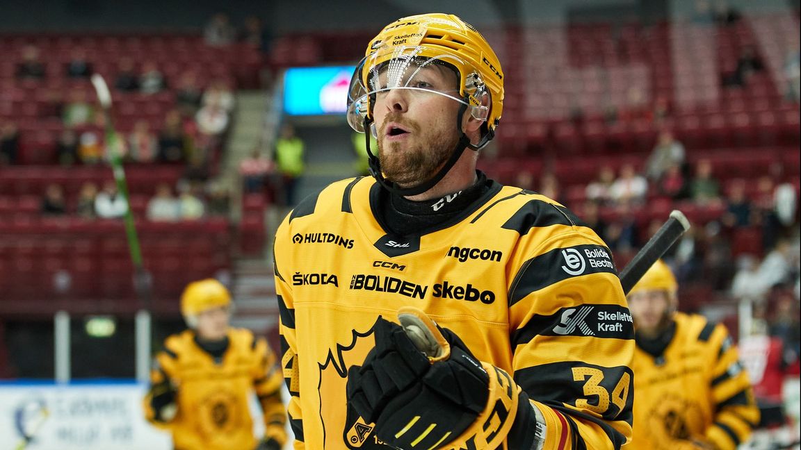 Tom Kühnhackl är en av tre SHL-spelare i Tysklands OS-lag. Arkivbild. Foto: Anders Bjurö/TT