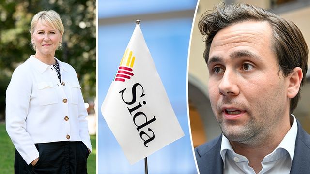 Palmecentrets ordförande Margot Wallström och biståndsminister Benjamin Dousa. Foto: Henrik Montgomery/Pontus Lundahl/TT