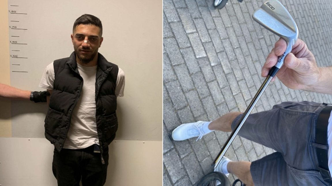 Mustafa Melhem, 20, misshandlade en äldre golfspelare med en golfklubba tills den gick av, samt utdelade knytnävsslag mot mannen. Foto: Polisen 