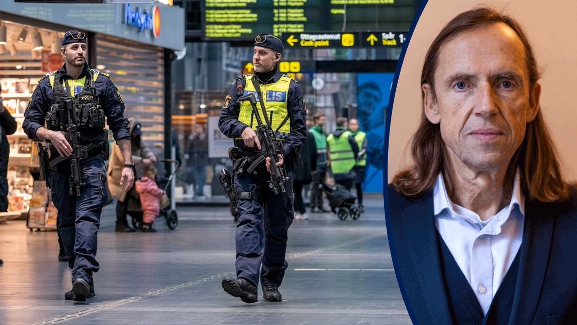 Poliser som patrullerar försedda med förstärkningsvapen har i takt med det växande terrorhotet blivit en vanligare syn. Foto: Johan Nilsson/TT